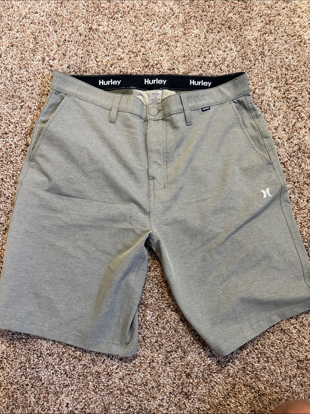 Hurley Men's Sage Green Hybrid Shorts